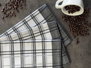 Utěrka Extra savá 50x70 cm Tradiční káro černé 3 ks