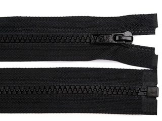 Kostěný Zip 5mm x 105cm - Bundový, Černý
