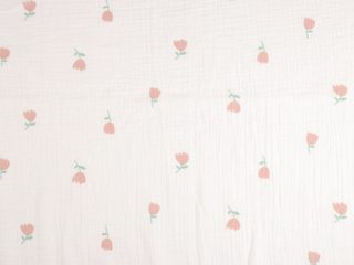 Mušelín / gázovina tulipány METRÁŽ