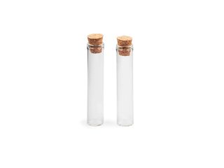 Skleněná lahvička s korkem 10x55 mm 12 ks
