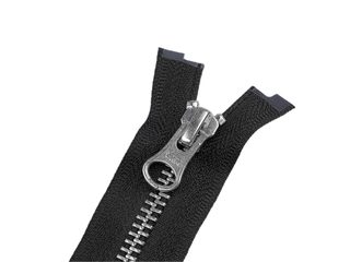 Zip kovový YKK No 5 dělitelný 2 jezdce / dvoucestný 80 cm na kožené bundy