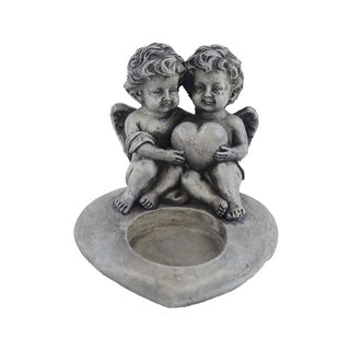 Svícen na čajovou svíčku anděl X6461 - 9 × 9 × 9,5 cm
