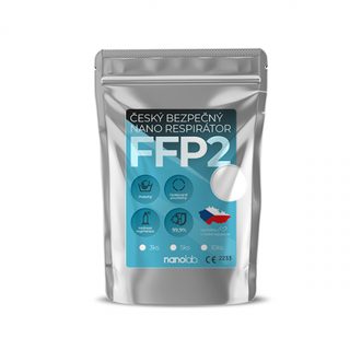 ZLEVNĚNO - 10 KUSŮ nano bílých FFP2 velikost L lehké
