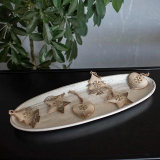 Dekorace k zavěšení, 6 ks K2837-01 - 5,5-6,5 x 1 x 5,5-7,5 cm
