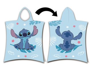 Plážová osuška pončo Lilo and Stitch Blue 50x115 cm