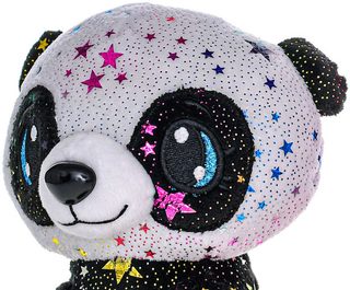PLYŠ Panda Star Sparkle 16cm duhová třpytivá
