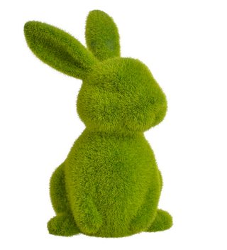 Flokovaný zajíček 20 cm - zelená dekorace