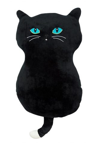 Polštářek mikrospandex Kočka černá 50x30 cm