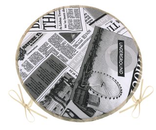Sedák EMA kulatý hladký Černá,Bílá 79/566 průměr 40 cm