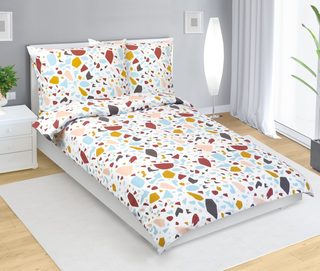 Povlečení flanelové Modrá,Cihlová,Bílá 12/146 140x220, 70x90 cm