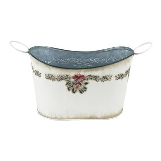 Vánoční plechový obal oválný K3904/2 - 23 cm