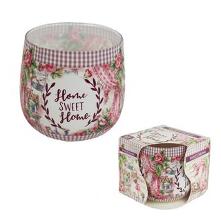 Svíčka ve skle s folií vonná SWEET HOME, 100g G - dia 7.7 × 7.4 cm