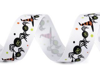 Rypsová stuha Halloween šíře 25 mm METRÁŽ
