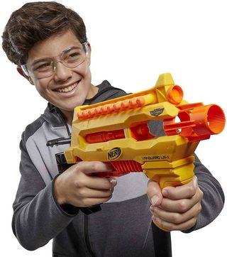 HASBRO NERF Alpha Strike velký žlutý herní set 4 dětské blastery + 20 šipek