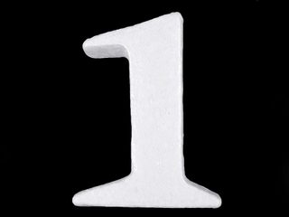 3D číslice výška 14 cm polystyren