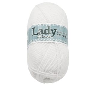 Příze LADY de Luxe Bílá 900 100 g, 238 m