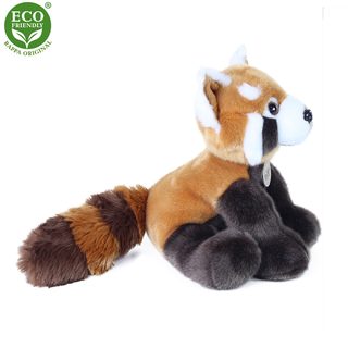 Plyšová panda červená stojící 30 cm ECO-FRIENDLY