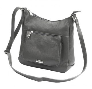 MiaMore Kožená crossbody dámská kabelka tmavě modrá