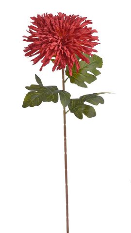 Chryzantéma 72 cm - červená s oranžovým podbarvením