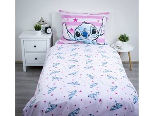 Povlečení Lilo a Stitch Pink Stars 140x200, 70x90 cm