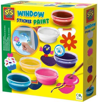 Barvy na malování okenních obrázků kreativní set v krabici