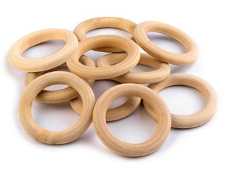 Dřevěný kroužek Ø33 mm 10 kusů