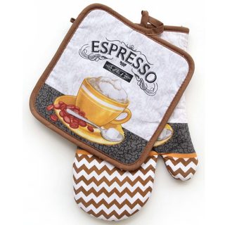 Sada chňapky s podložkou - Espresso