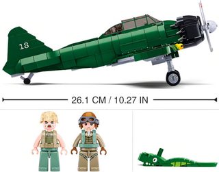 SLUBAN ARMY WWII Japonský stíhací letoun A6M 532 dílků + 2 figurky STAVEBNICE
