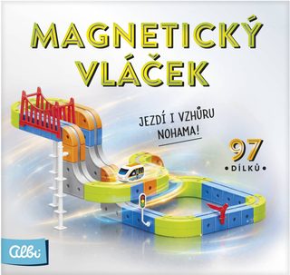 ALBI Vláček elektrický magnetická stavebnice 97 dílků vláčkodráha USB