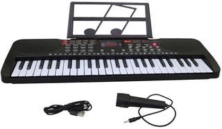 Piáno elektronický klavír 49 kláves dětský keyboard s mikrofonem na baterie Zvuk