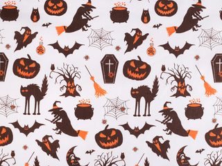 Bavlněná látka / plátno Halloween METRÁŽ