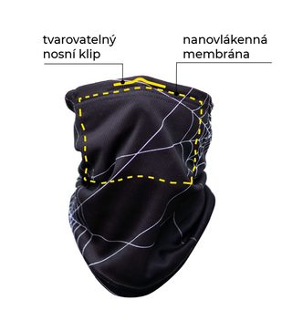 ZLEVNĚNO - Dětský antivirový šátek nanoSPACE - lišky modrá