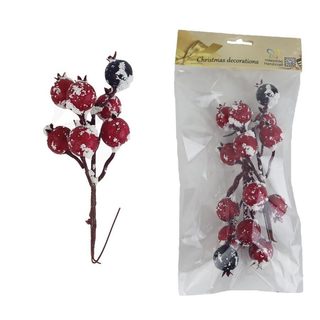 Dekorace s bobulemi X5459 - 7 x 6 x 22 cm