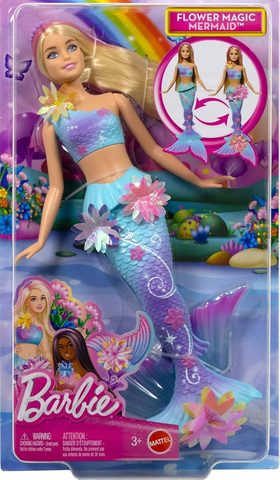 Barbie mořská víla (kouzelná květina, blond, Mattel)