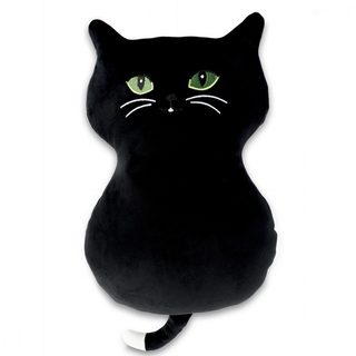 Polštářek mikrospandex Kočka černá 32 cm