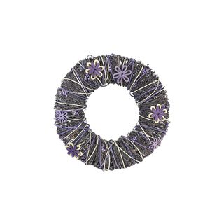 Věnec s dekoracemi fialový P1153/1 - 23,5 cm