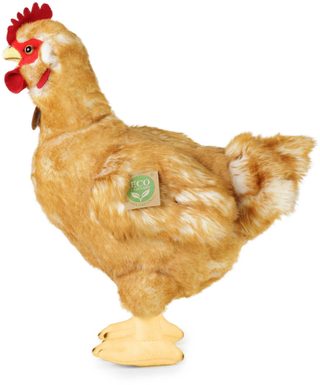 PLYŠ Slepice světlá stojící 33cm s vejcem snášející Eco-Friendly *PLYŠOVÉ HRAČKY*