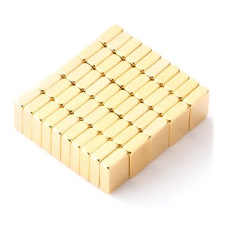 Kvádrový magnet pozlacený KV-04-03-1.3-Z 10 kusů