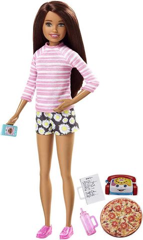 Panenka Barbie chůva 27cm set s 5 doplňky 5 druhů