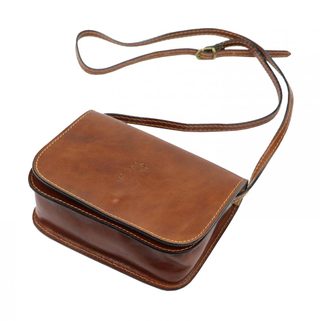 Kožená malá dámská crossbody kabelka fuchsiová růžová