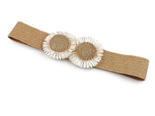 Dámský pásek pružný šíře 4,8 cm květy