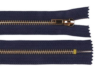 Kovový zip No 5 délka 16 cm (jeansový)