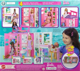Barbie herní set domek s příslušenstvím + panenka (Mattel)