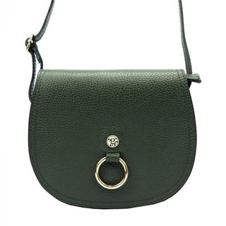 GREGORIO Kožená dámská crossbody kabelka tmavě zelená
