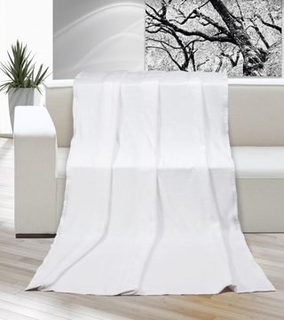 Deka z mikrovlákna 200x230 cm smetanová jednobarevná