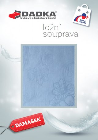 Povlečení damašek Macešky modré 140x200, 70x90 cm