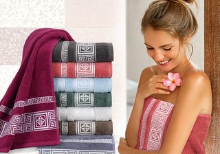 Froté ručník a osuška Řecká kolekce Hnědá /018