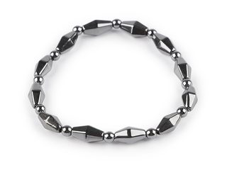 Náramek pružný hematitový, unisex