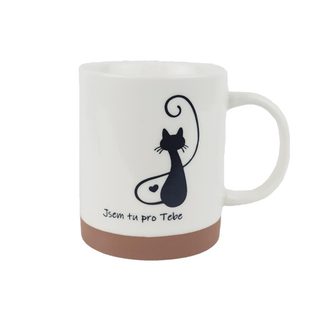 Porcelánový hrnek kočka X8719 - 360ml; 345 g; D80xH95xBD78mm