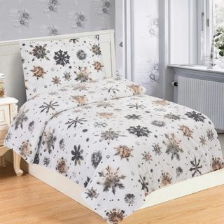 Mikroflanelové povlečeníl Nord flake 140x200, 70x90 cm